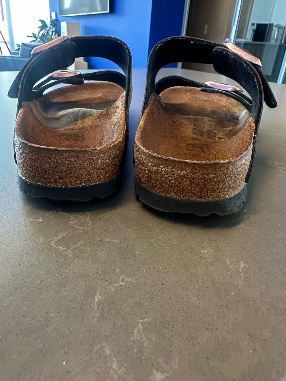 Women’s Birkenstock Arizona Double-Buckle Iridescent Slides - Picture 6 of 6